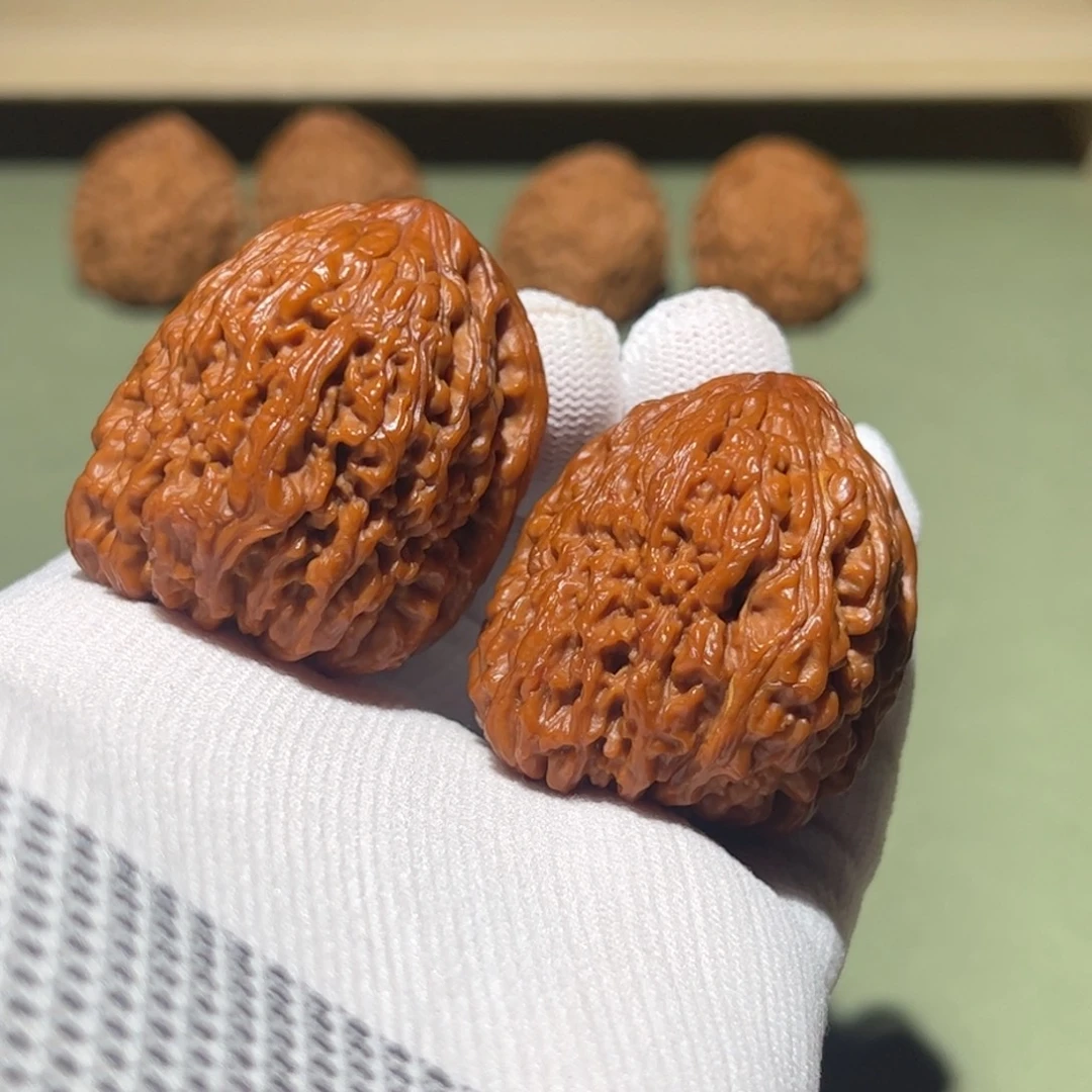 把件文玩核桃38南疆石高炮拉丝凹底（回血）