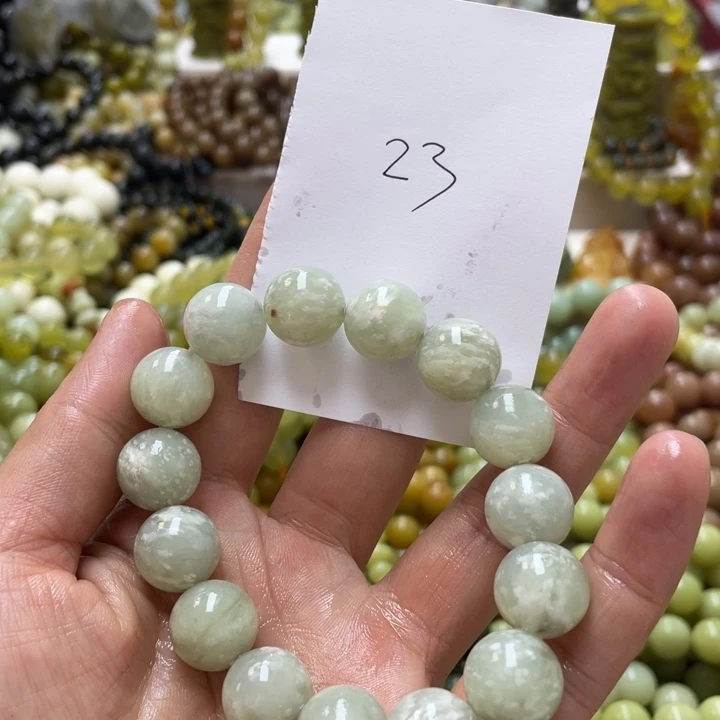 未镶嵌蛇纹石玉手链