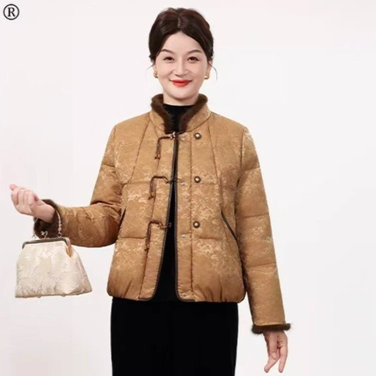 2025年新款中老年女装冬季短款棉衣中年妈妈新中式冬装棉服
