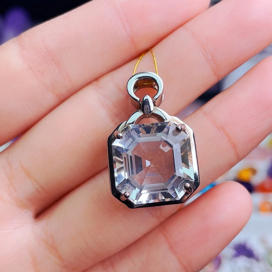 颈饰银S925镶嵌水晶天然保真