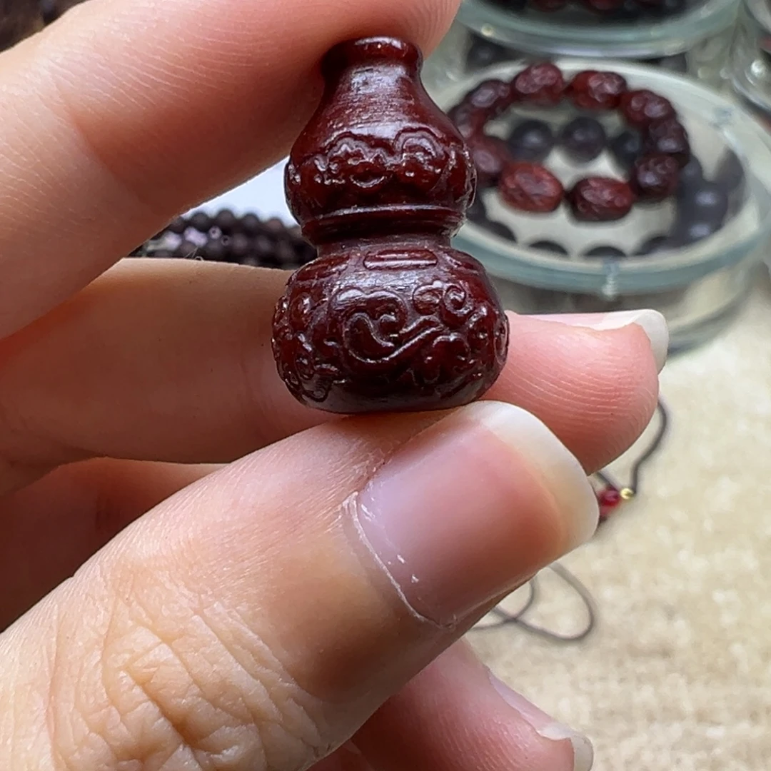 花梨木类手串/手链海南红降祥云葫芦摆件