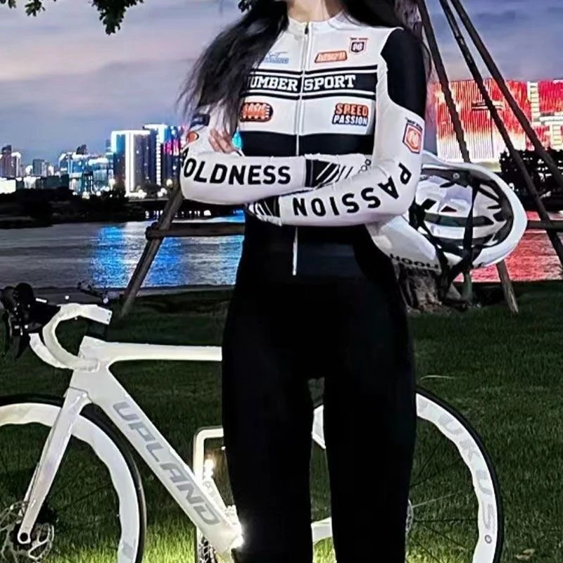 2025夏季骑行服男女款长袖透气速干防晒防滑织带公路自行车上衣服