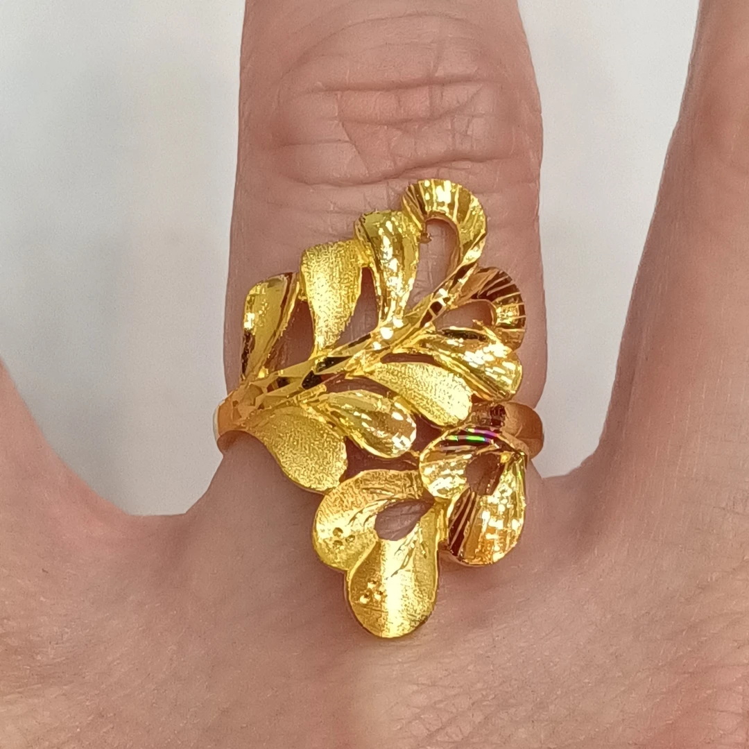 足金999黄金戒指正品纯黄金麦穗女戒实心活口精品时尚女士戒指