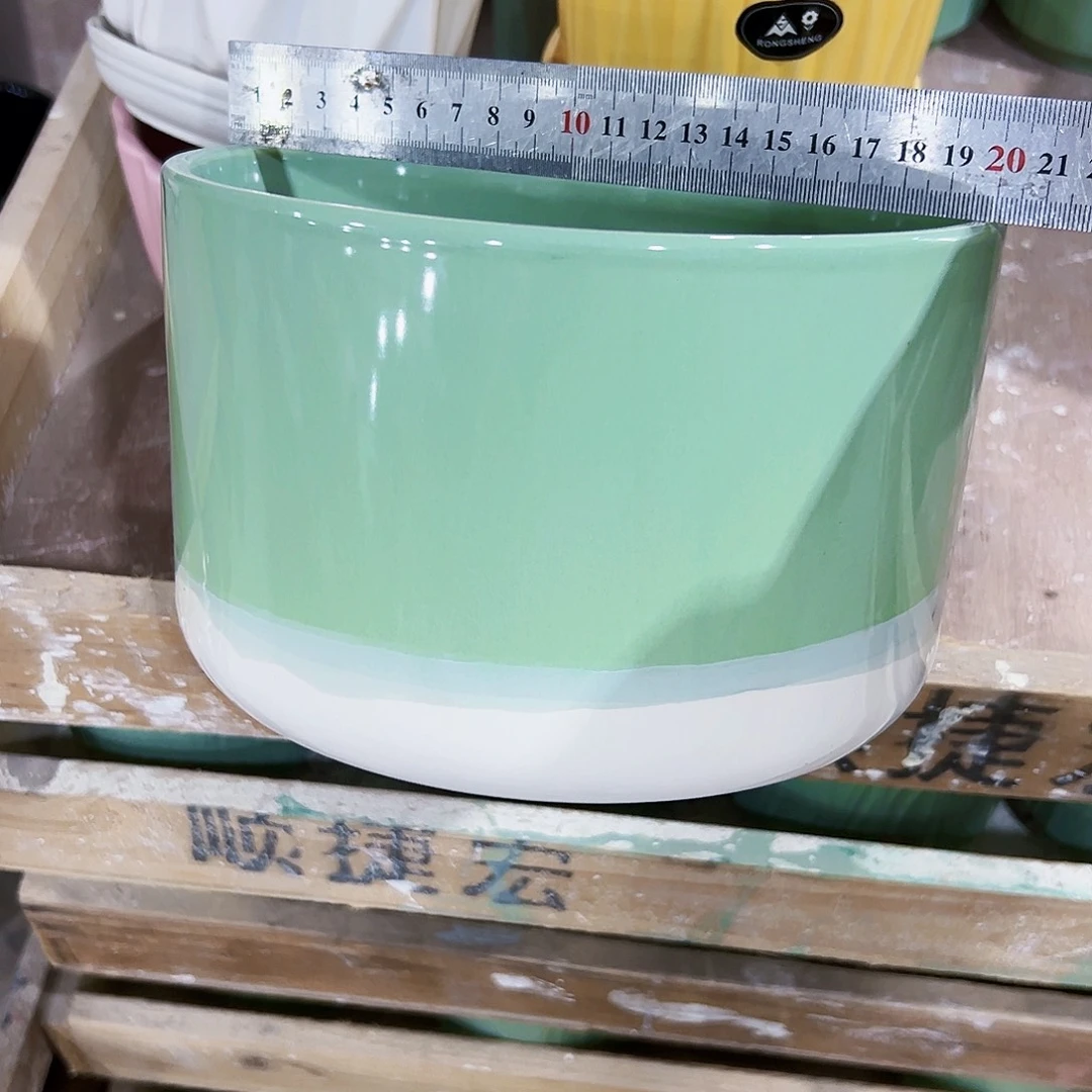 有孔，外贸尾单陶瓷花盆凑单10米包邮