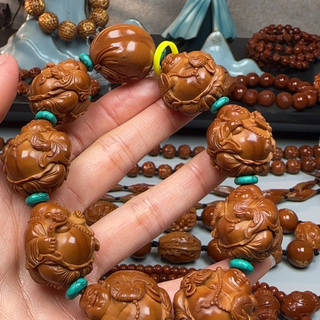 橄榄核手串/手链2.6尺寸八宝弥勒手串