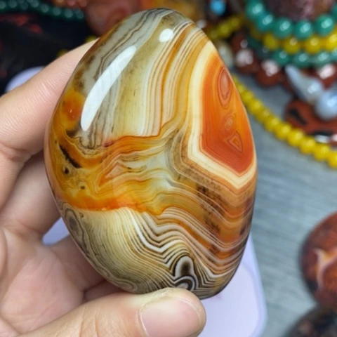 玛瑙/玉髓珠宝奇石未镶嵌面***油