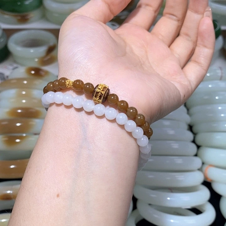 和田玉（糖玉）手链未镶嵌