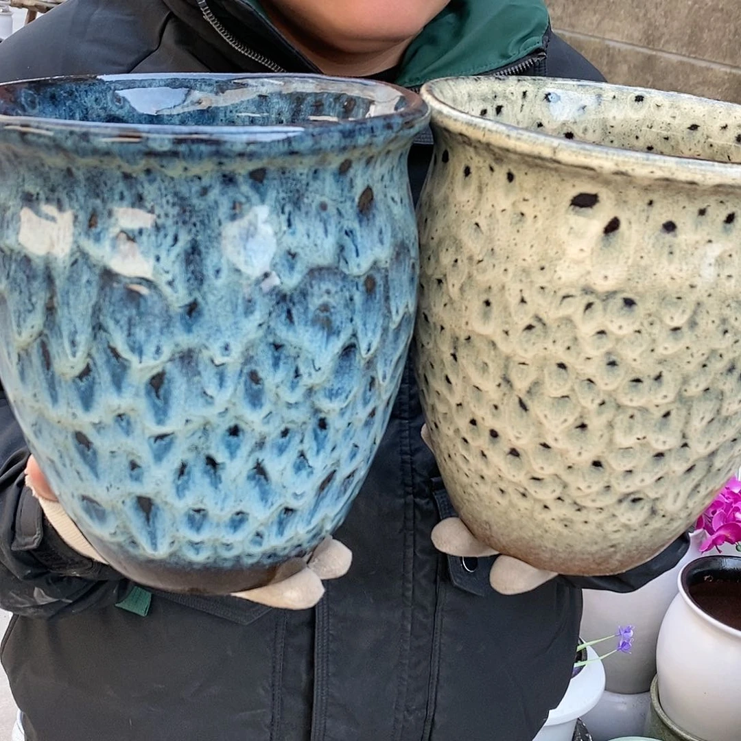 紫砂花盆正品口18高21