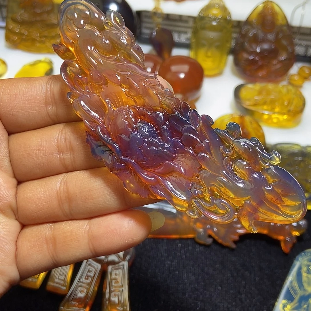 琥珀未镶嵌颈饰缅甸天然琥珀吊坠