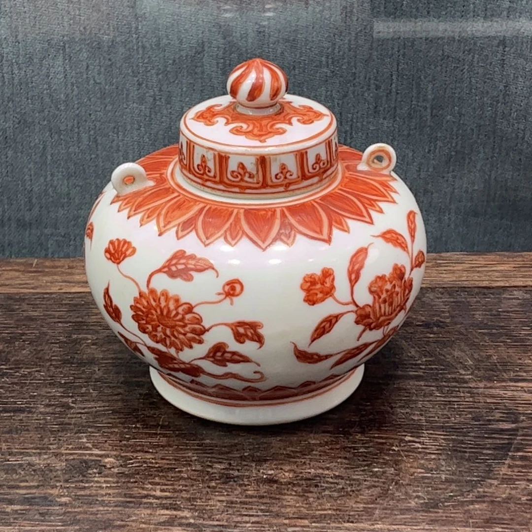 正***戒摆件瓷器工艺品摆件帆红