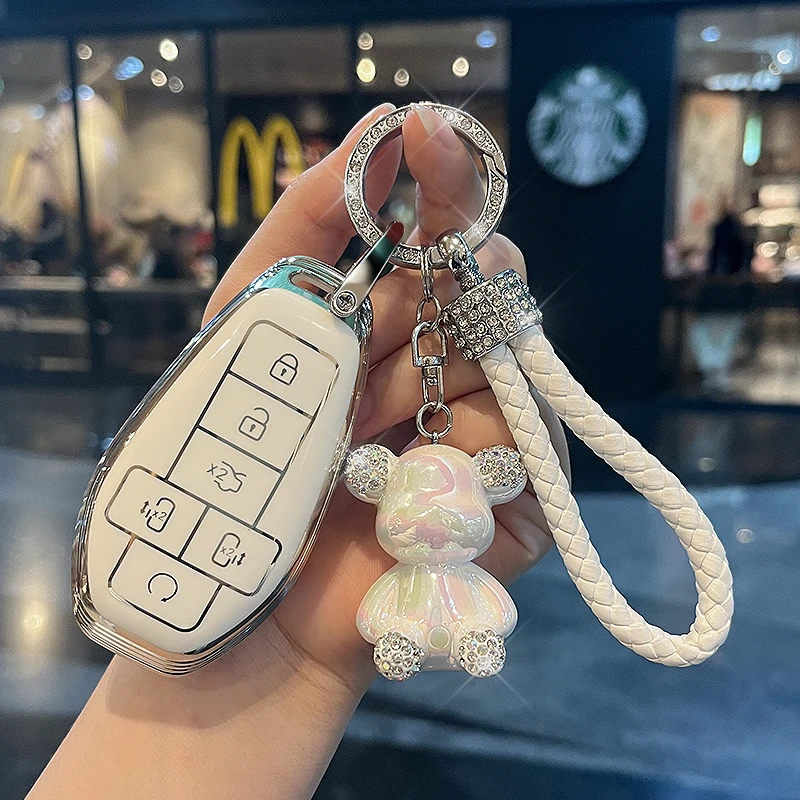 适用于腾势钥匙套D9包Z9GT扣dm-i壳ev腾势N9/N7/N8汽车高档男女款
