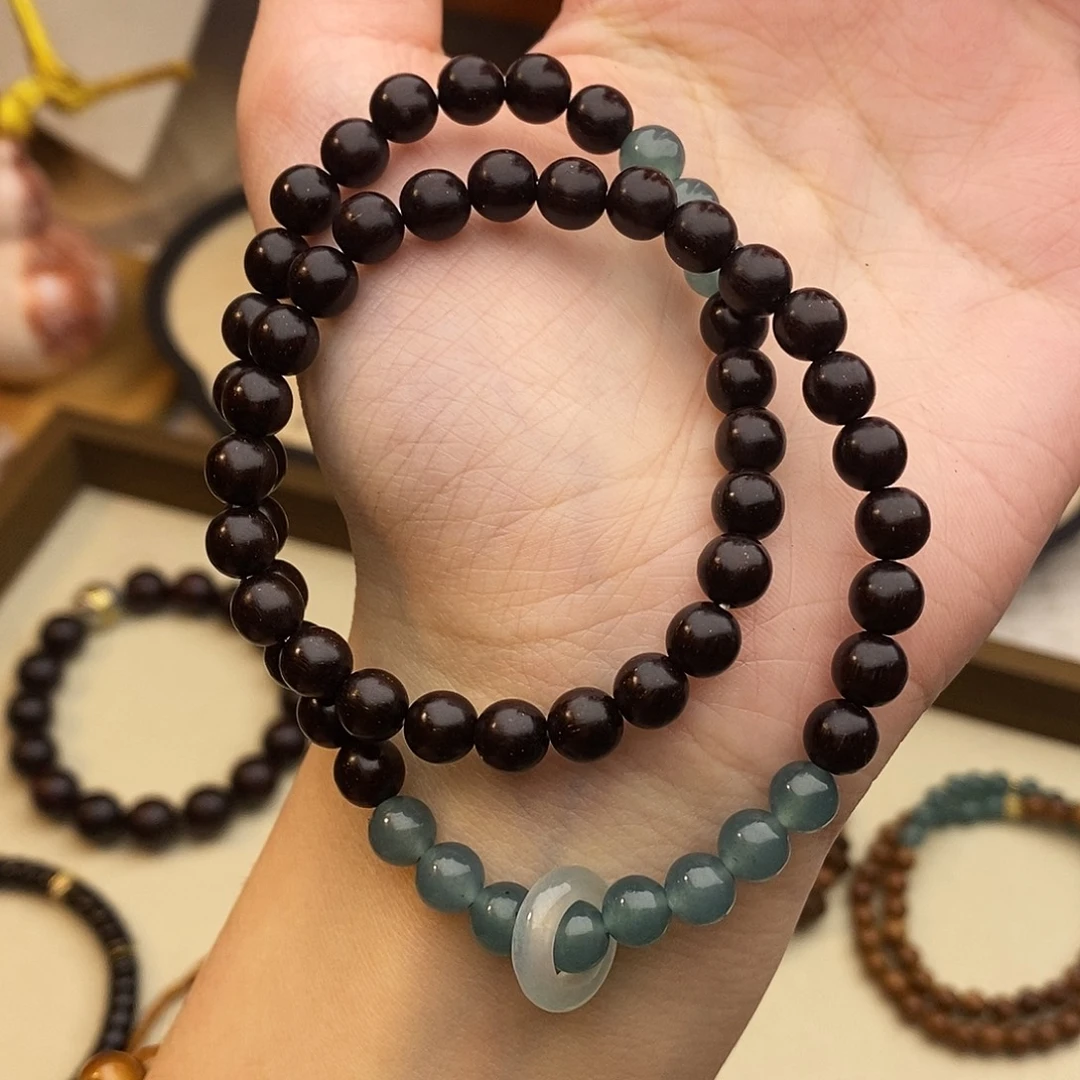 手串未镶嵌檀香紫檀（小叶紫檀）跑环06