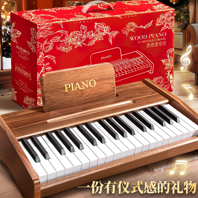 贝杰斯木质儿童小钢琴电子琴宝宝幼儿男女孩周岁婴儿玩具新年礼物