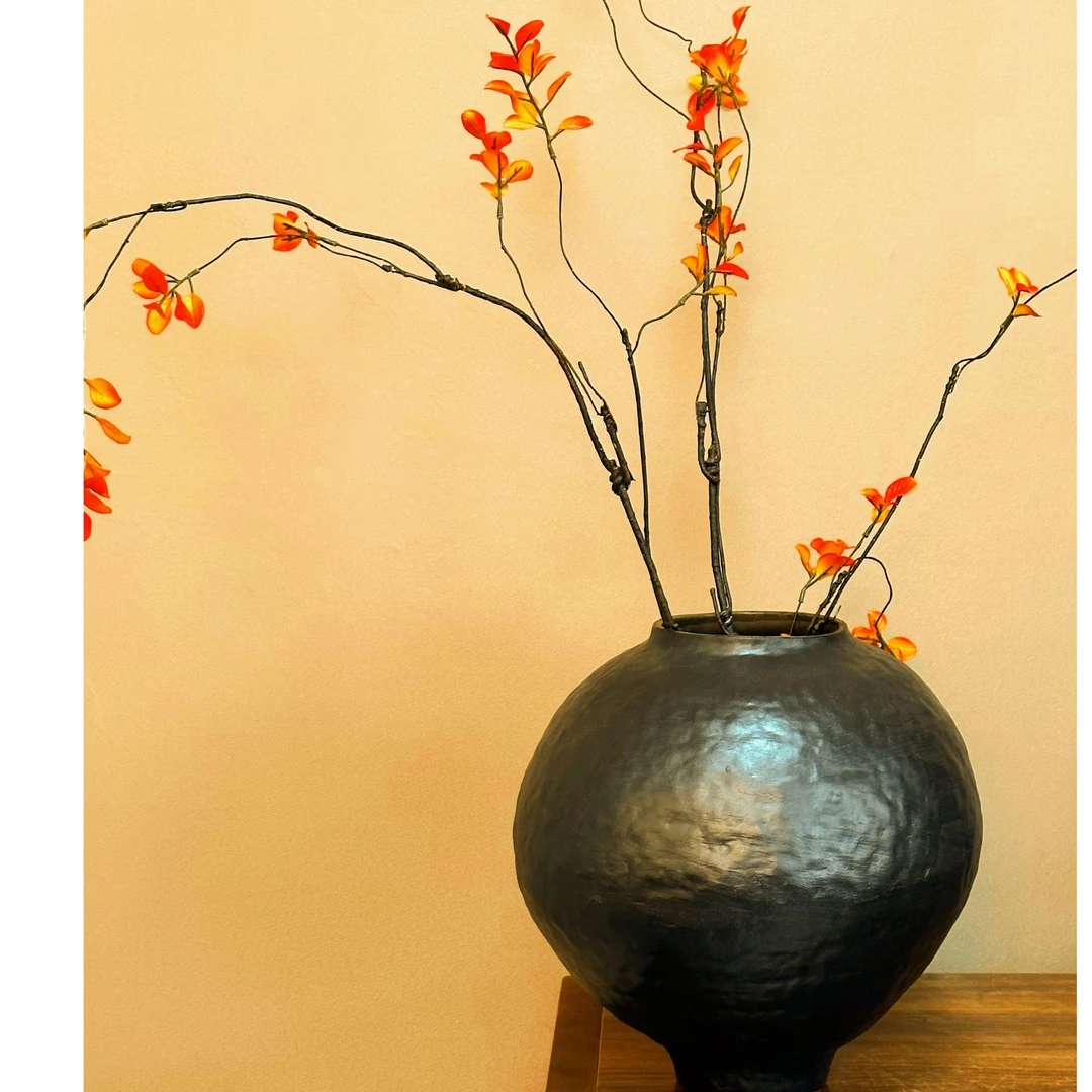 景德镇手绘艺术感花瓶大号（乌金）