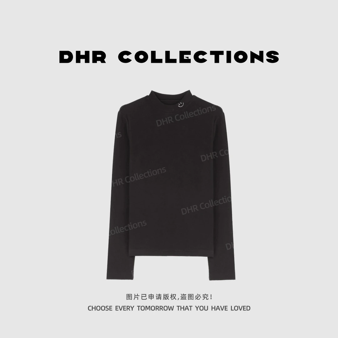 豆豆9【蚕丝发热绒】秋冬厚实保暖升级德绒打底衫女-25DD038