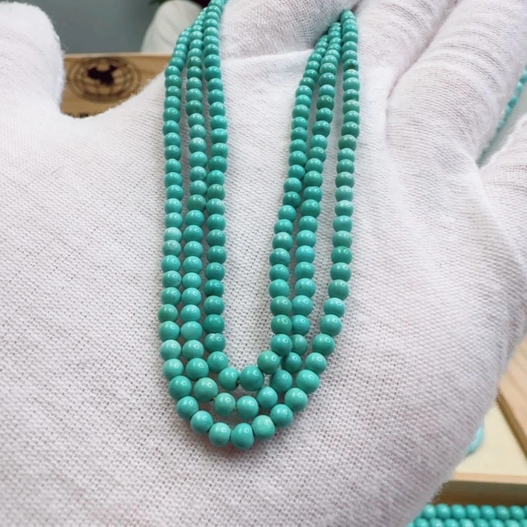 绿松石未镶嵌31米链多圈卡2w