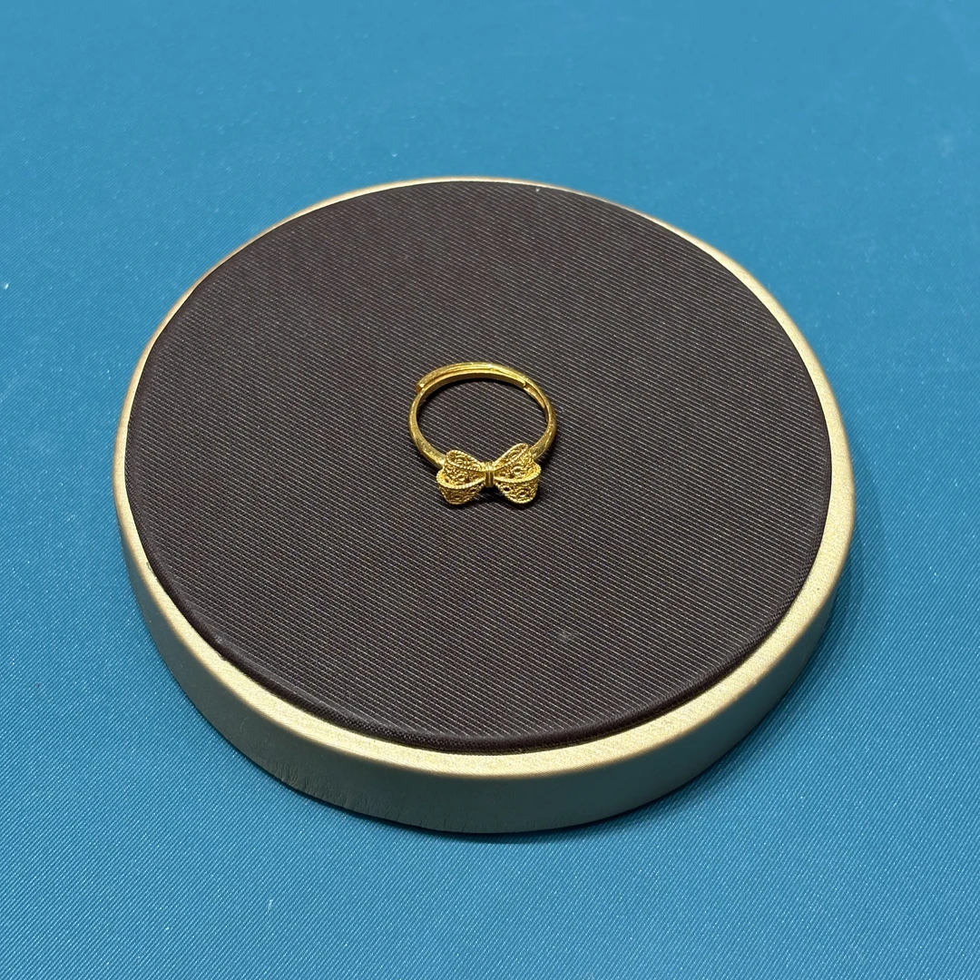 【晓彤】足金999蝴蝶结镂空戒指3.08g