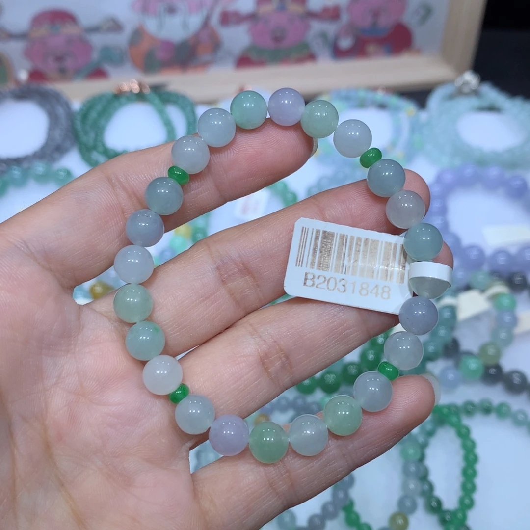 翡翠未镶嵌手链天然