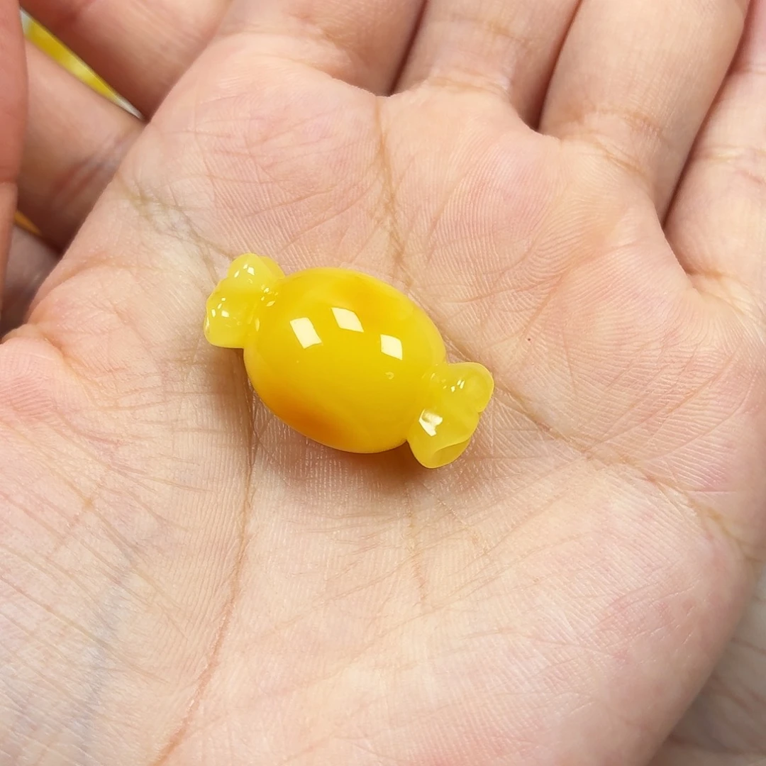 未镶嵌颈饰蜜蜡焦皮糖果