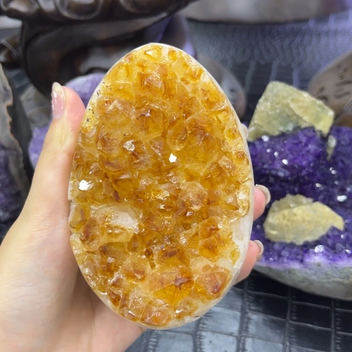 未镶嵌发饰水晶黄晶蛋
