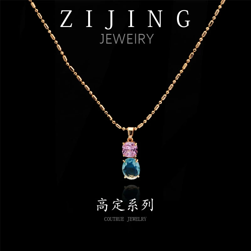 铜合金项链 CC6256  高定项链 38+5CM