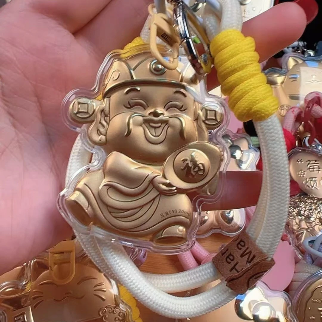 含金工艺品财神-财源滚滚手机挂件包挂件送家人送妈妈【含金】