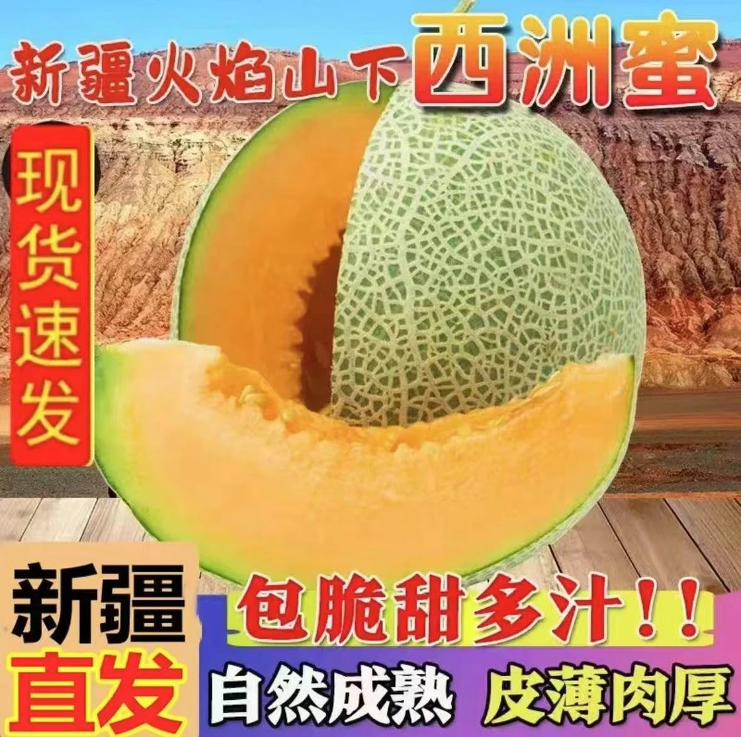 新疆现摘哈密瓜软糯脆甜多汁爽口当季新鲜水果