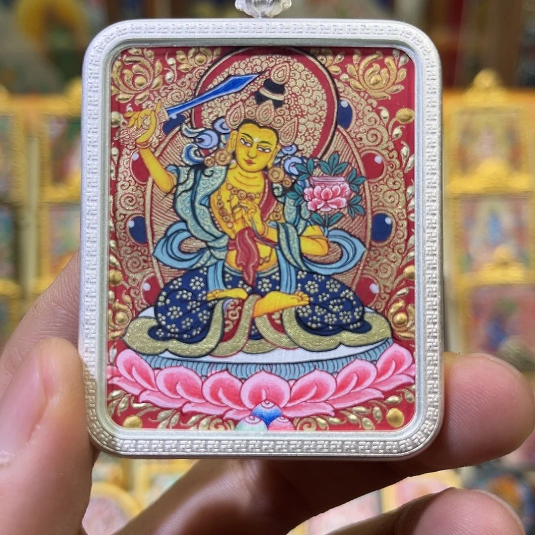 吊坠热贡纯手绘文殊