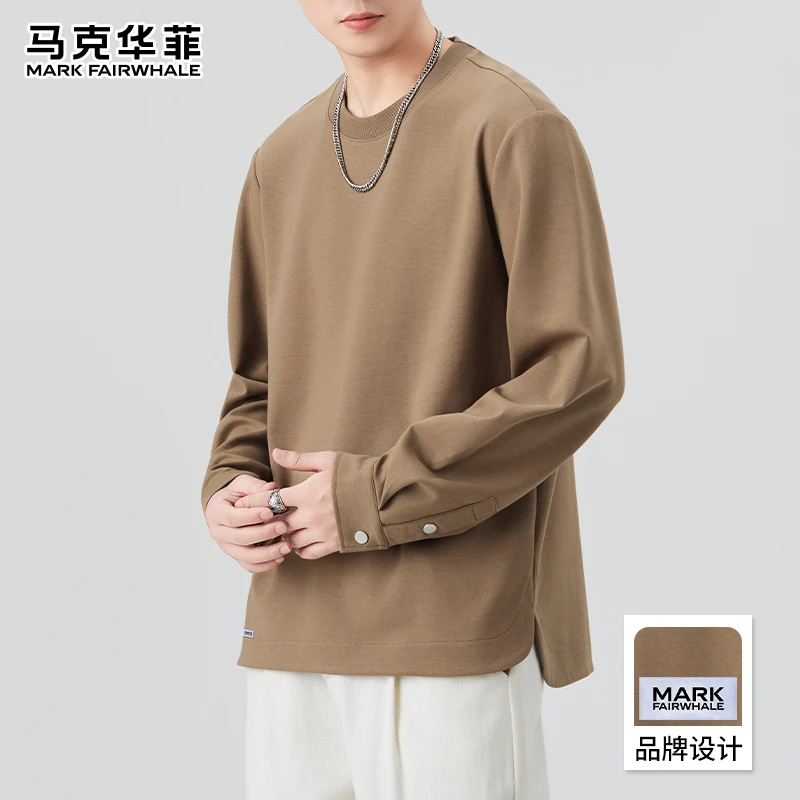 马克华菲2025新款设计感卫衣男长袖t恤春秋季宽松上衣潮牌打底衫