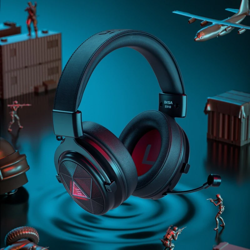 未拆封  E910 5.8G无线游戏耳机头戴式7.1虚拟环绕ENC降噪