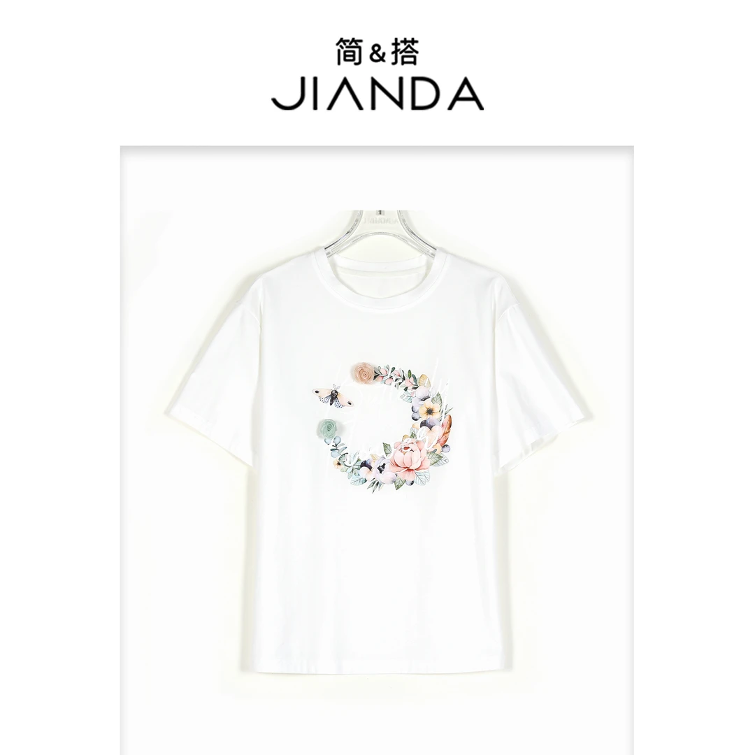 简&搭【千屿Sheila】“繁花”T恤251-TX/0320-1101988