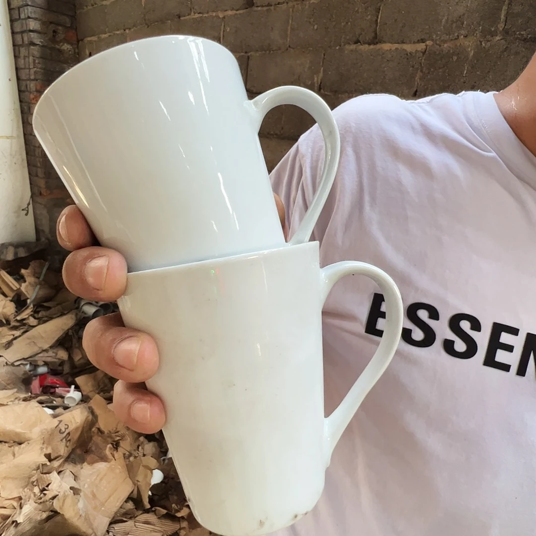 瓷片景德镇陶瓷马克杯2只