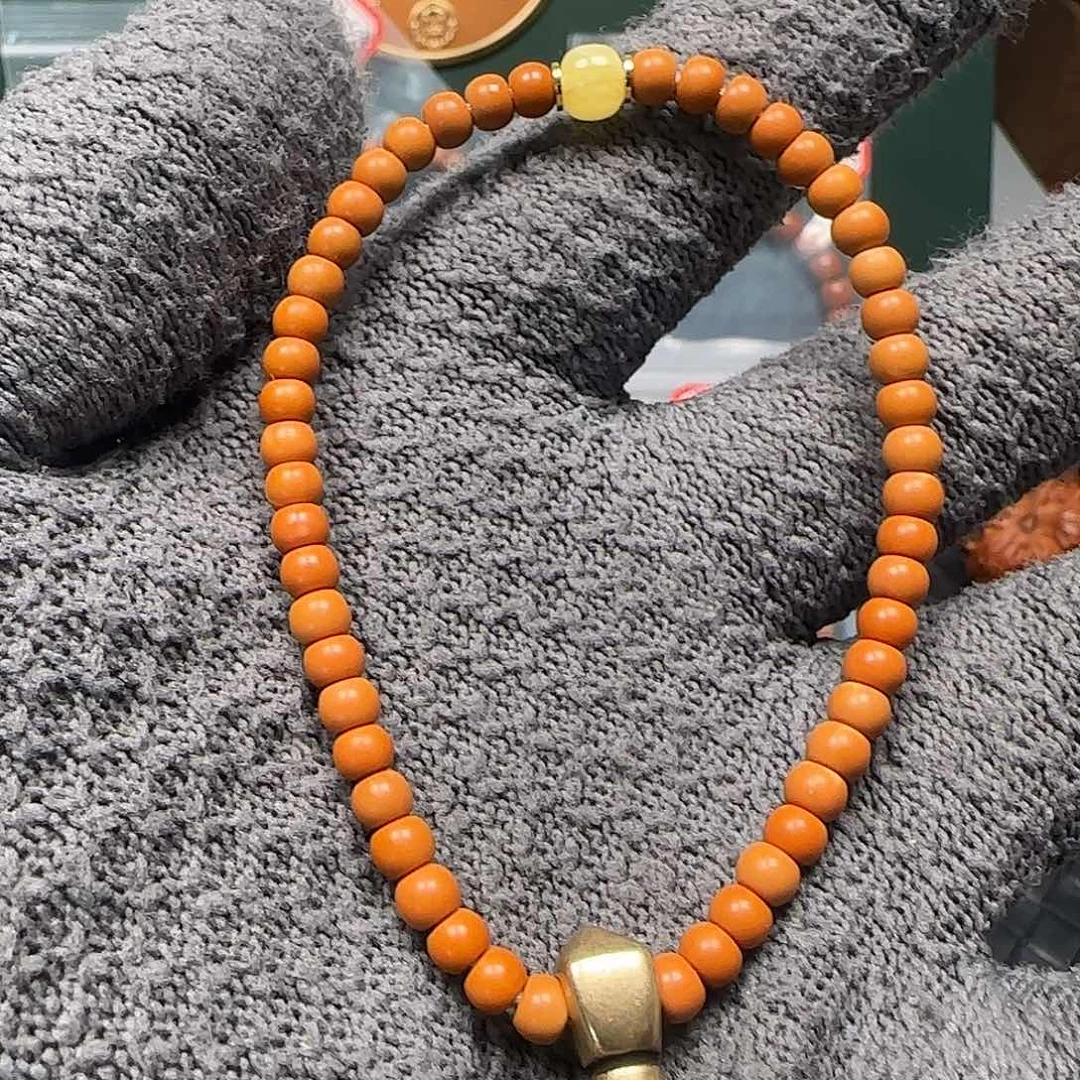 手串/手链橄榄核4.8mm老挝手持核尖老型微白