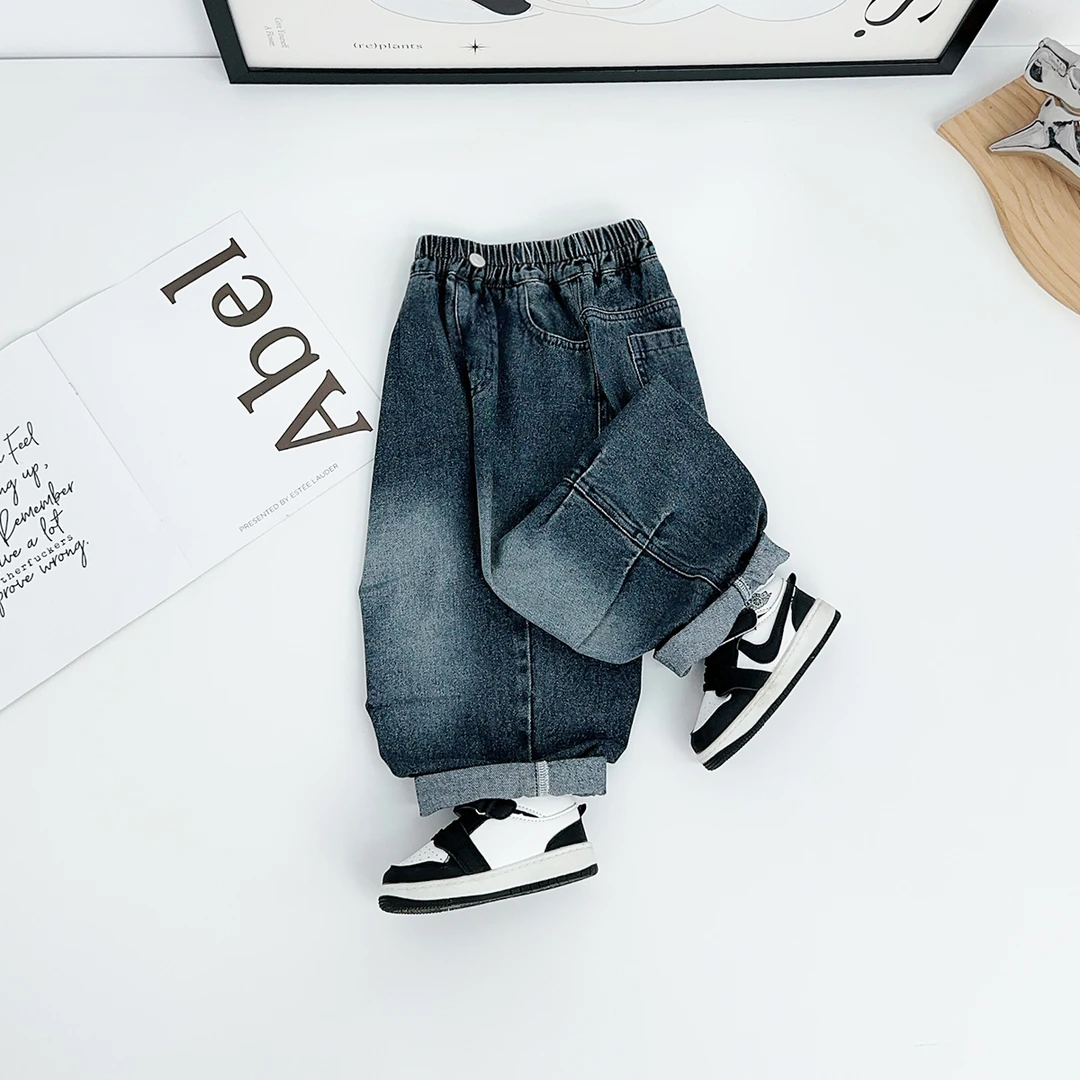 男童裤子春秋款儿童牛仔裤2025新款秋装 BQ25873N 悠悠童话童装