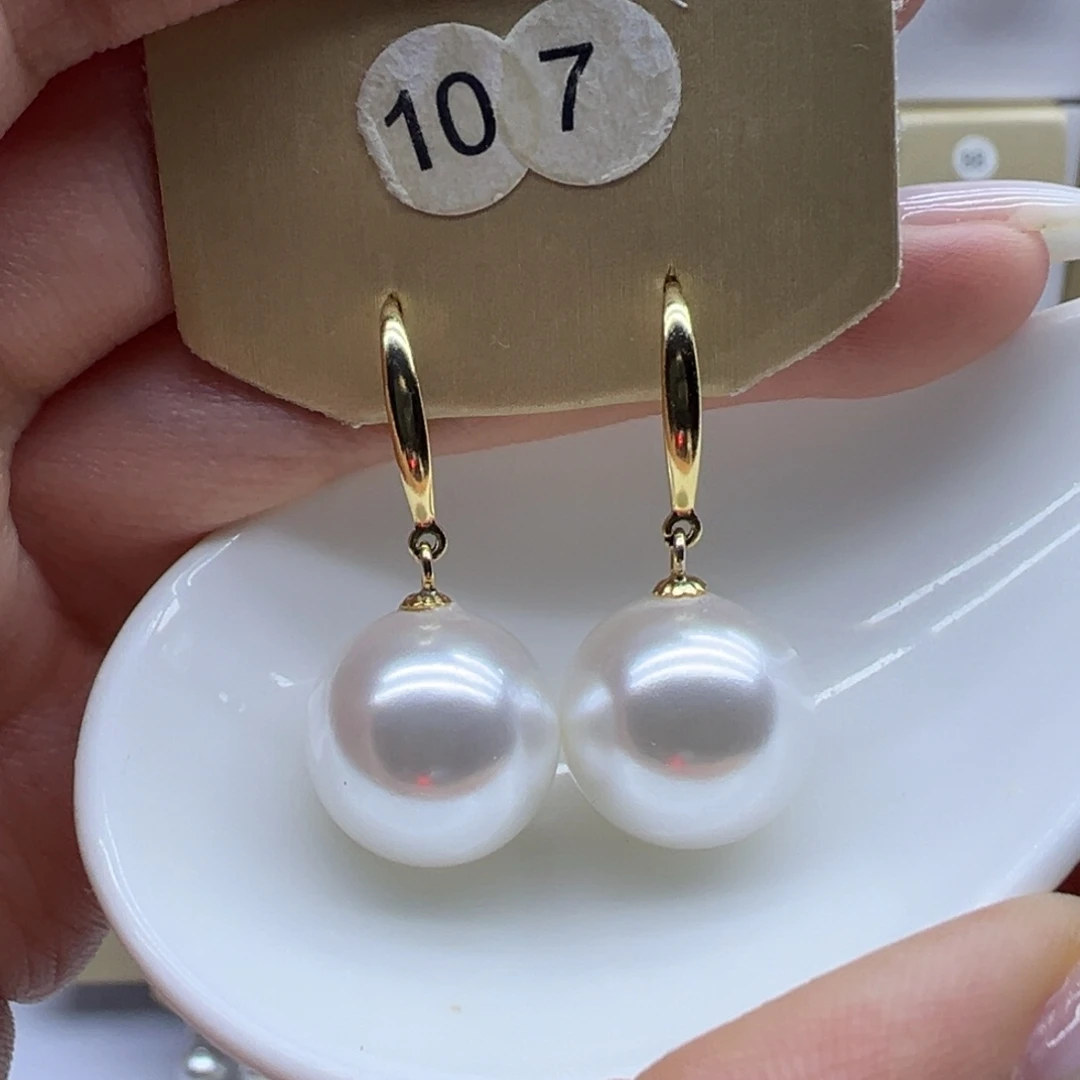 银S925镶嵌耳饰淡水珍珠