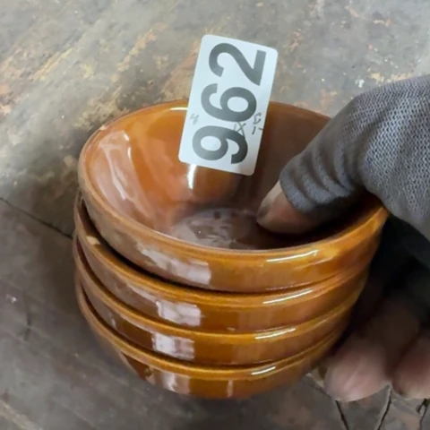 泥塑磁州窑尾货小土碗4只遐思品