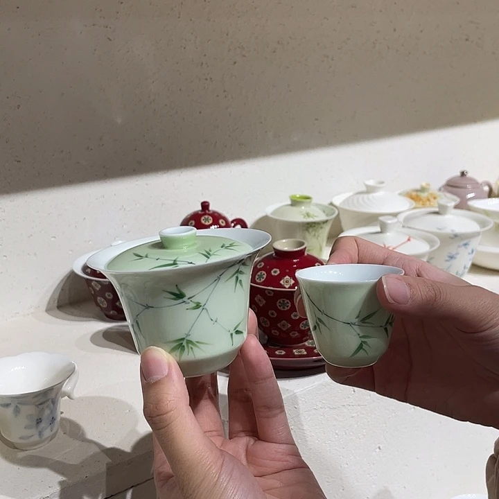 盖碗加4个茶杯