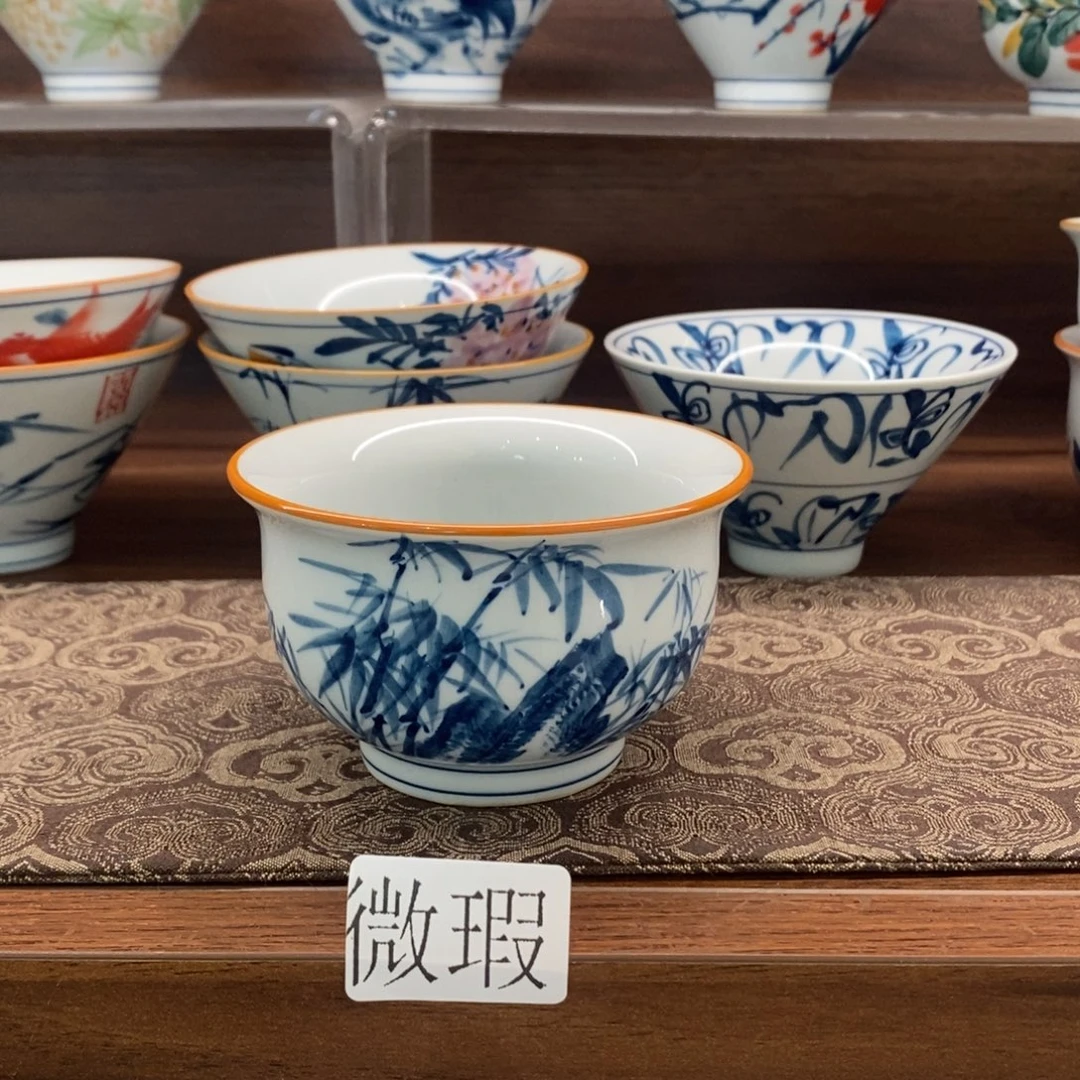 釉下彩老陶泥手工绘制
