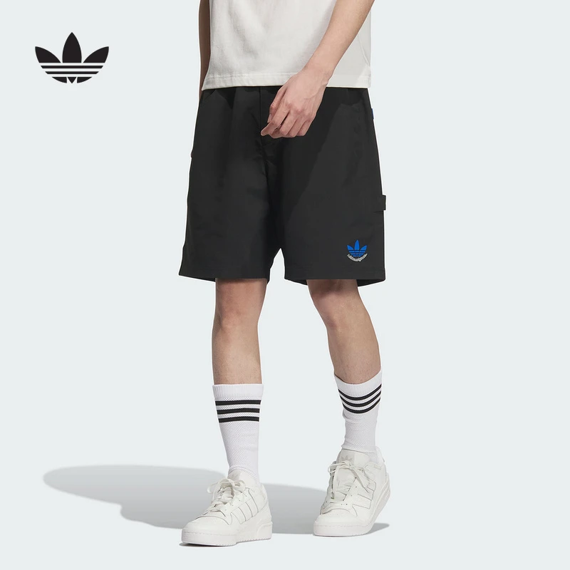 Adidas阿迪达斯三叶草男子夏季工装裤五分裤休闲运动短裤JN1667