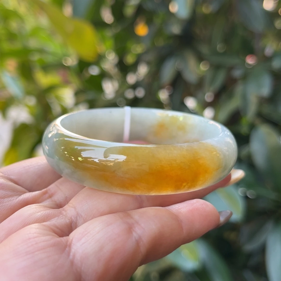 翡翠未镶嵌手镯54.5正圈