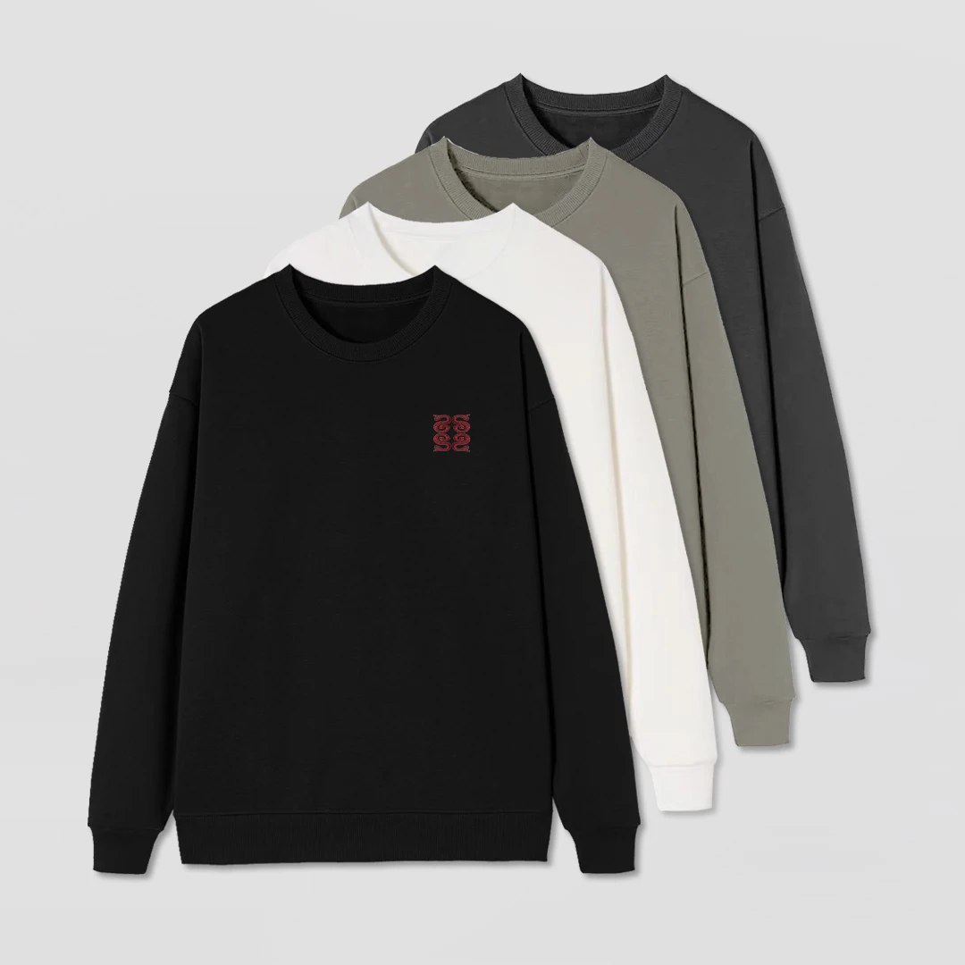 加绒/不加绒 刺绣小龙 潮牌卫衣春秋季男款圆领休闲上衣5021823