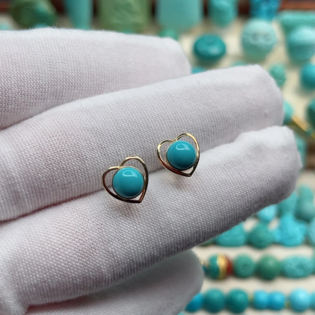 18K金镶嵌绿松石珠宝奇石