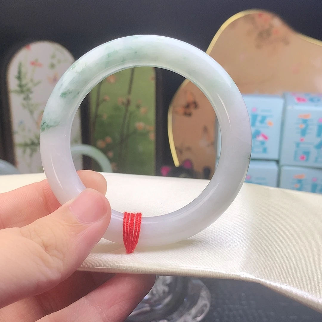 翡翠未镶嵌手镯天然翡翠手镯圆条