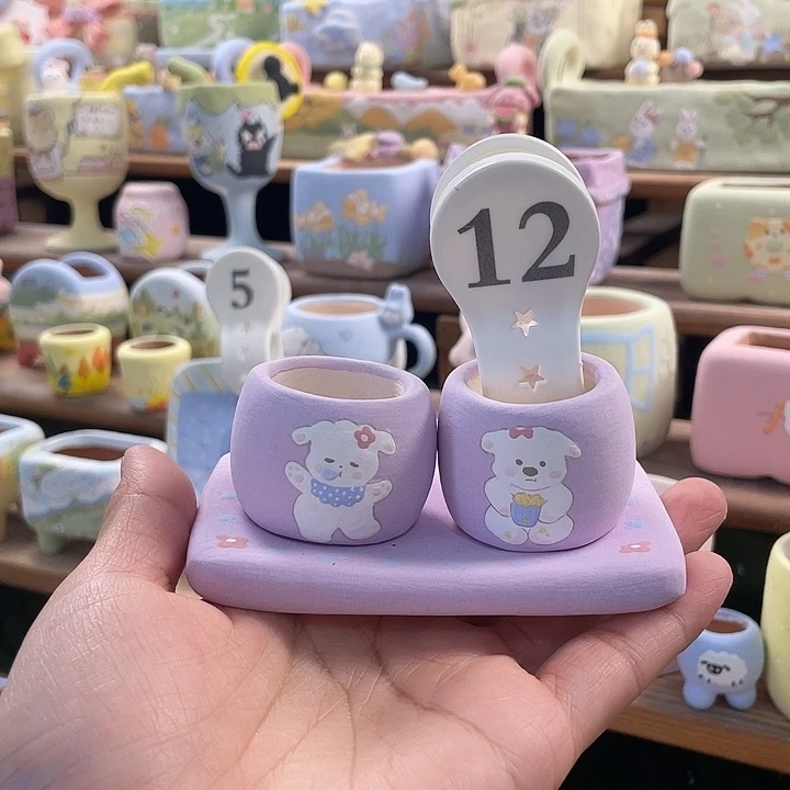 12…..手工手绘花盆