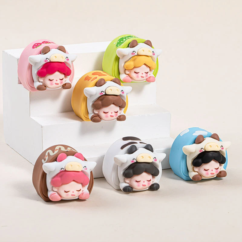 实色温迪小羊瑞士卷 diy饰品潮玩可爱公仔