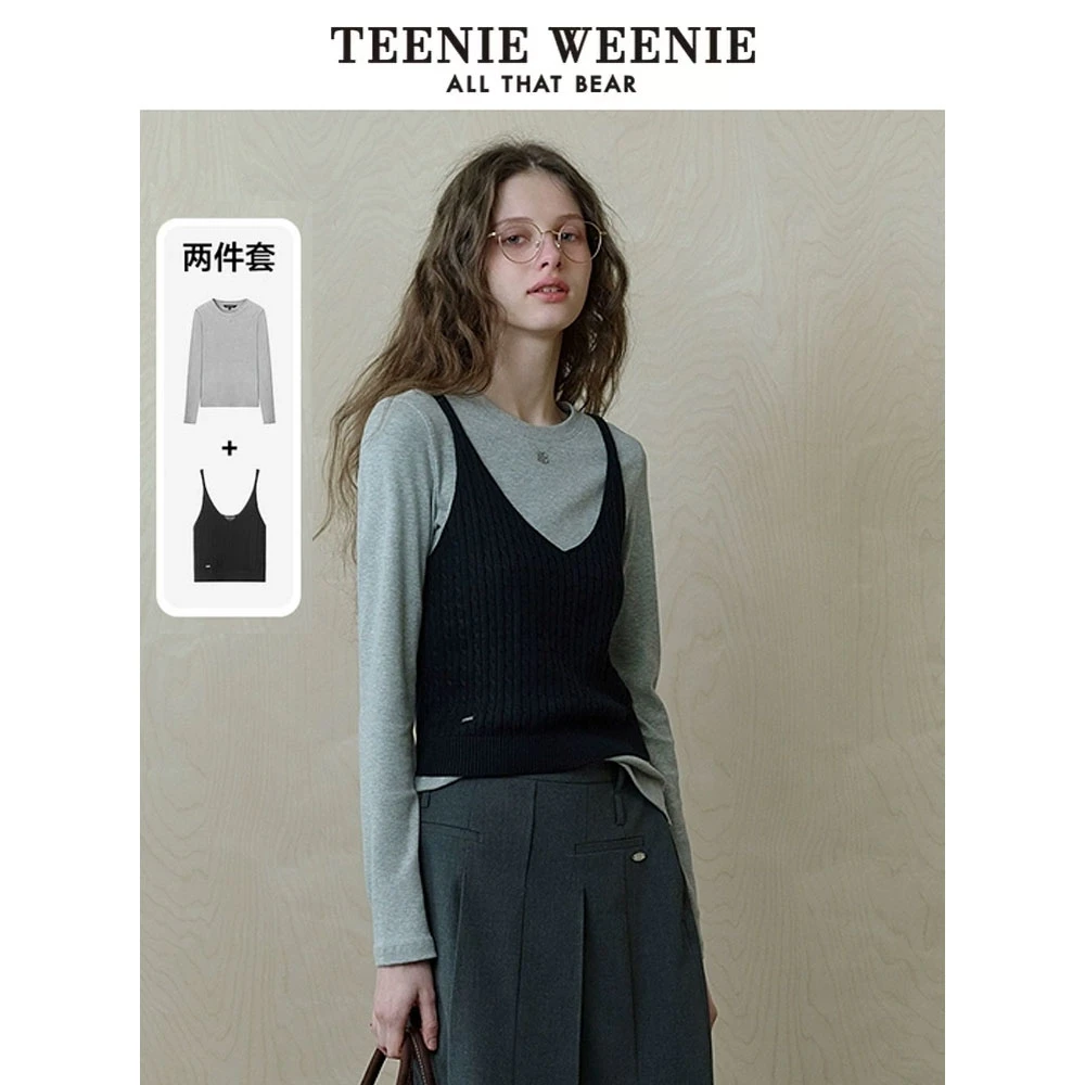 【商场同款新品】Teenie Weenie小熊25春新款两件套T恤TTLA251202W