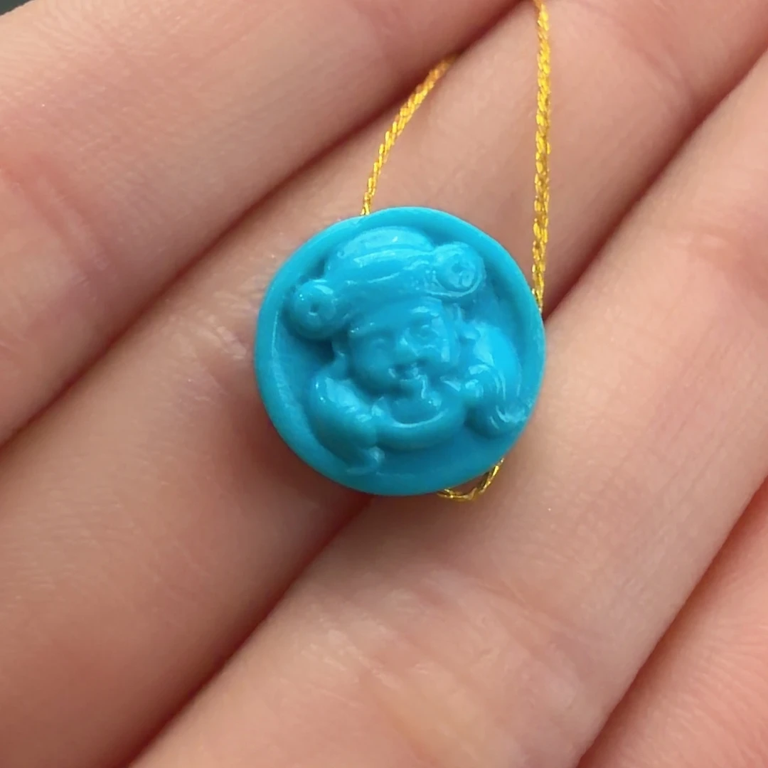 绿松石未镶嵌颈饰