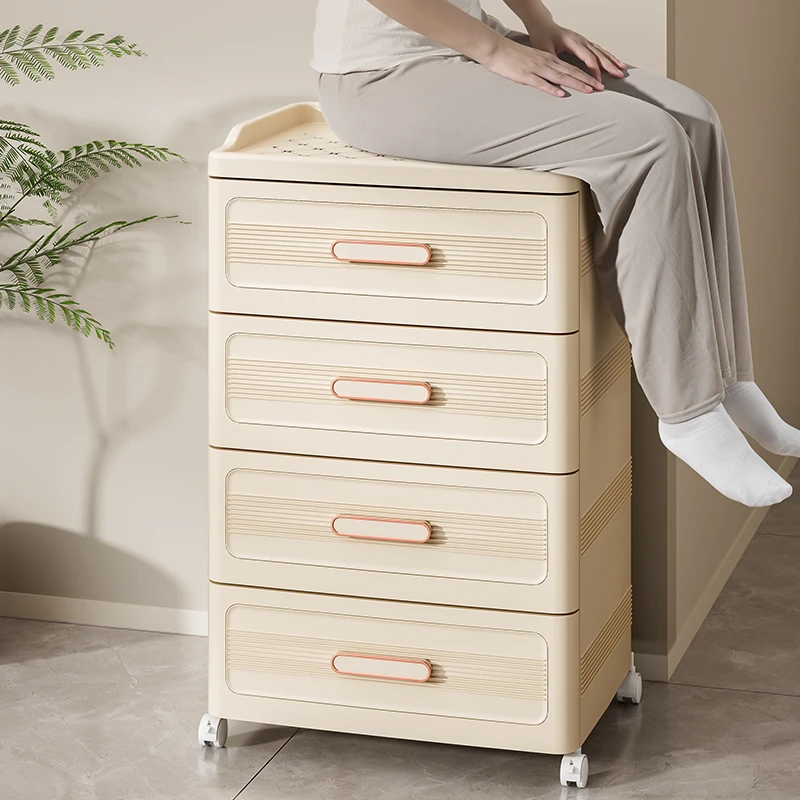 【轻奢系列】整装发货免安装抽屉式床头柜收纳柜多层奶油风五斗柜