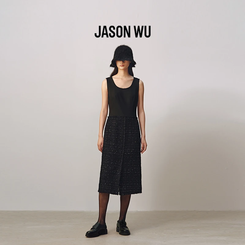 JASON WU秋冬新款粗花呢背心式裙子长裙连衣裙63JF2412506