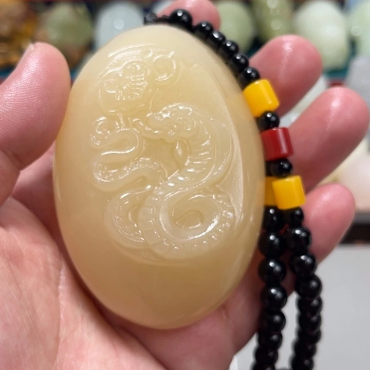 石材石材方解石手把件不退换